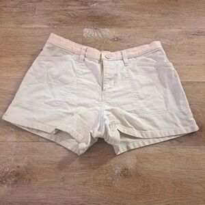 Old Navy Vintage Cream Shorts Front Back Women's Size 1